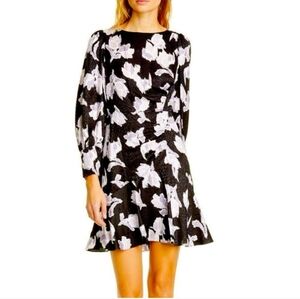 NWT Rebecca Taylor Ikat Blossom Floral Silk Jacquard Dress Size 12 #683